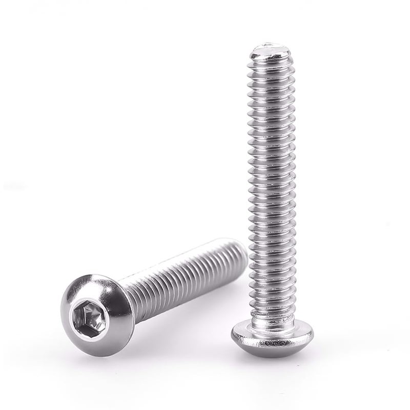 EASTLO 1/4-20 x 1-3/4" Button Head Socket Cap Bolts Screws, 304 Stainless Steel 18-8, Allen Hex Drive, Bright Finish, Fully Machine Thread, Pack of 25 - Image 1